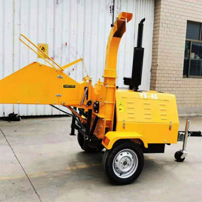 Rozdrabniacz do drewna o wysokiej prędkości 0.8t / H Rozdrabniacz z napędem WOM 44 × 38 cm