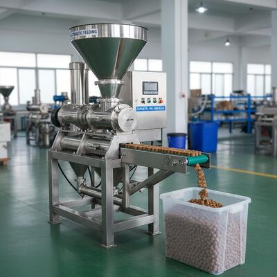 Maszyna do granulowania paszy rybnej ze stali nierdzewnej o pojemności 100-2000 kg/h i automatycznym karmieniu dla ekstrudera paszy dla zwierząt domowych