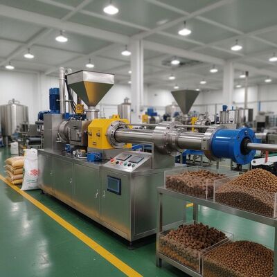 Nowy stan Automatyczny dwuskrutny tłocznik paszy rybnej dla zwierząt domowych Maszyna do tworzenia peletów dla zwierząt domowych Maszyna do tworzenia peletów dla zwierząt domowych Maszyna do wytłaczania paszy dla psów